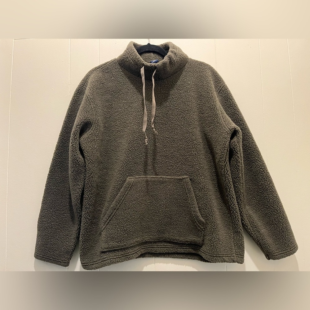 GAP Boa Fleece Gap Jacket Pullover—Olive Green La… - image 1